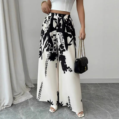 Fashion Printing Lace-up Waist-controlled Slimming Women's Casual Pants - Evans creations LLC