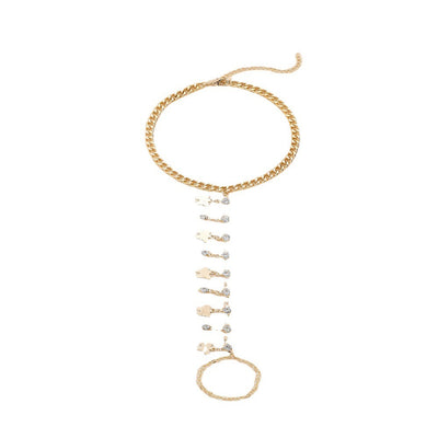Summer Beach Style Simple Rhinestone Butterfly Pendant Toe Ring Finger Anklet - Evans creations LLC