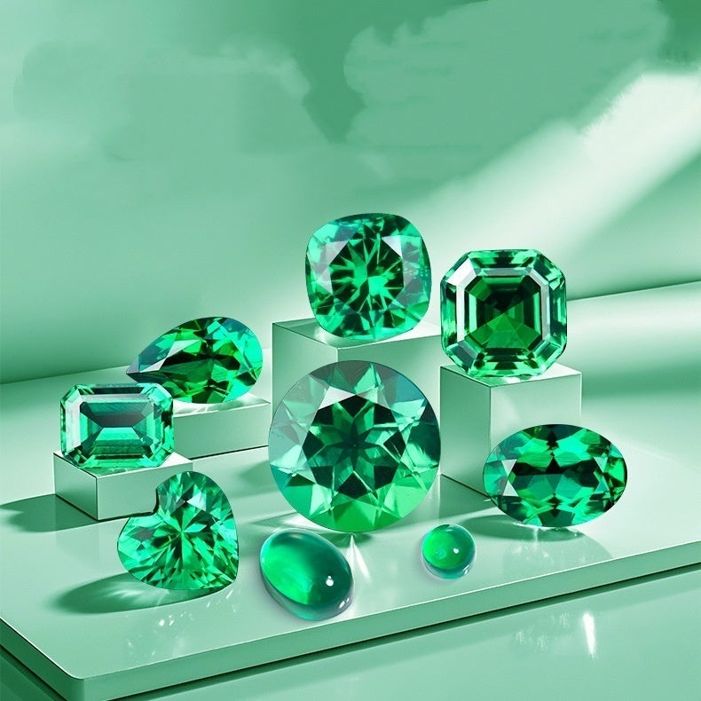 Emerald Green Treasure Shaped Colored Gems - Evans creations LLC