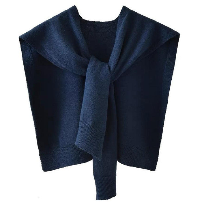 Women's Cored Yarn Knitted Shawl Spring Autumn Outerwear Waistcoat - Evans creations LLC