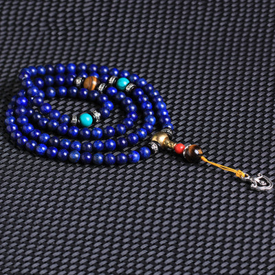 Emperor Natural Lapis Lazuli 108 Bracelet - Evans creations LLC