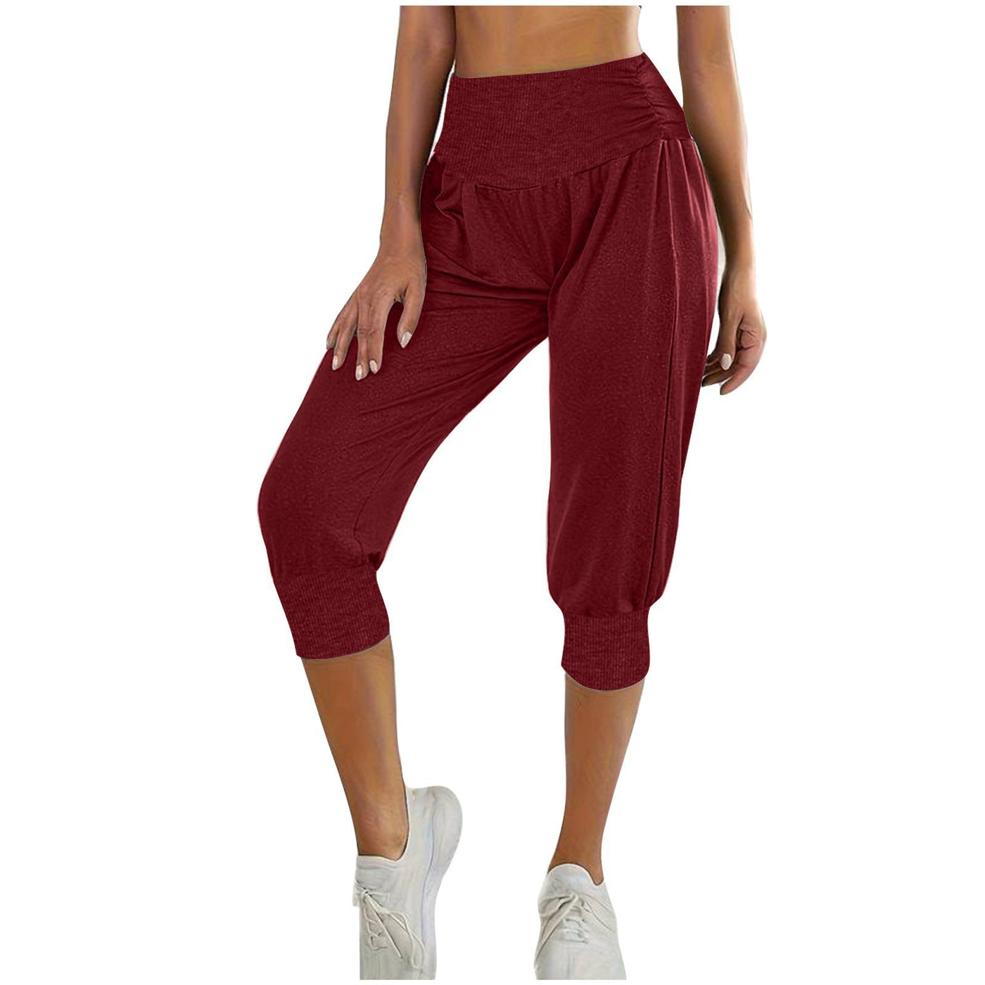 Women's Home Casual Pants High Waist Temperament Ankle-tied Harem Pants - Evans creations LLC