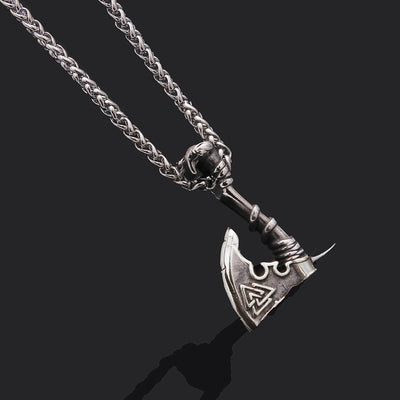 Jewelry Necklace Stainless Steel Axe Pendant Titanium Steel Orchid Chain Men - Evans creations LLC