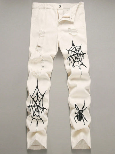 High Street Vibe Style Loose Straight Wide Leg Pants American Spider - Evans creations LLC
