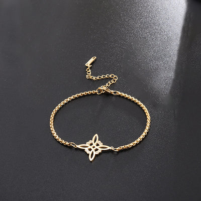 Sweet Classic Witch Knot Bracelet Ring Women's Stainless Steel - Evans creations LLC