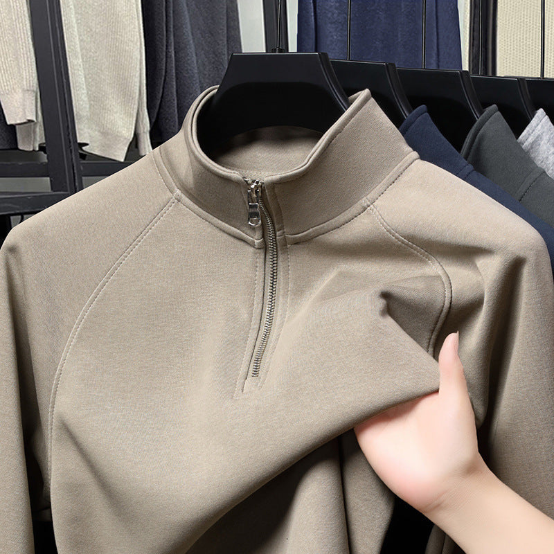 Fashion Stand Collar Cotton Men's Sweater - Evans creations LLC