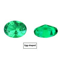 Emerald Green Treasure Shaped Colored Gems - Evans creations LLC