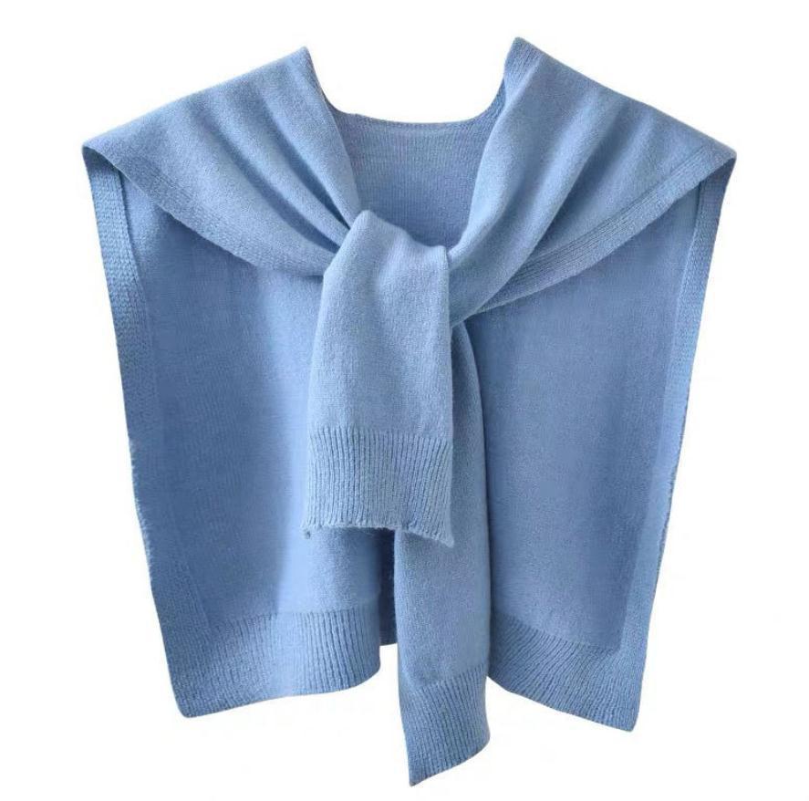 Women's Cored Yarn Knitted Shawl Spring Autumn Outerwear Waistcoat - Evans creations LLC