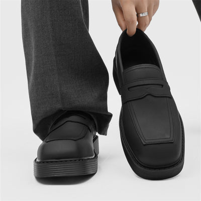 Hong Kong Style Thick-soled British Style Leather Shoes Spring And Autumn Single-layer Shoes - Evans creations LLC