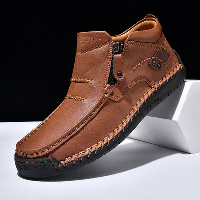 Plus Size Men's Outdoor Casual Shoes Slip-on Flat Bottom - Evans creations LLC