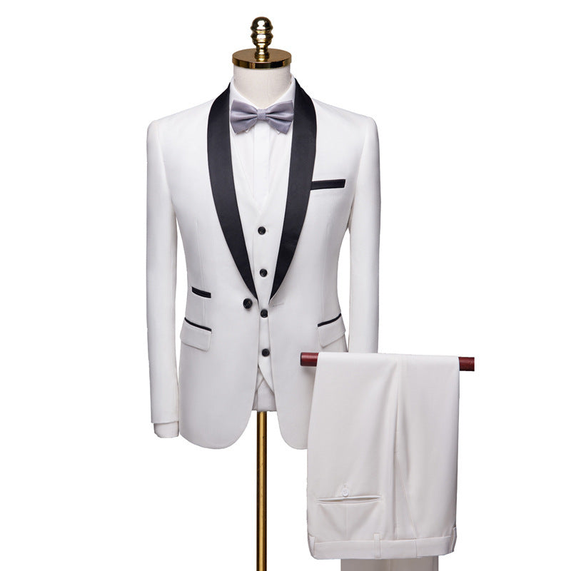 Men 3 Pieces Suit Set Men Wedding Suits Groom Tuxedos - Evans creations LLC