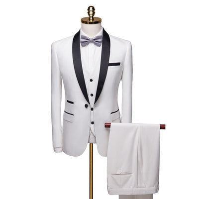 Men 3 Pieces Suit Set Men Wedding Suits Groom Tuxedos - Evans creations LLC