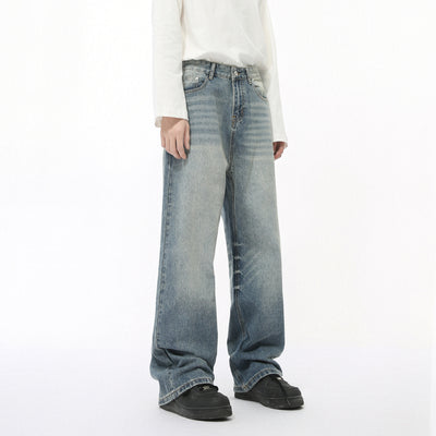 Men's Autumn New Product Loose Straight Washed Jeans - Evans creations LLC