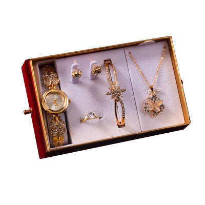 Goddess Festival With Hand Gift Set Watch Bracelet Necklace Ear Stud - Evans creations LLC