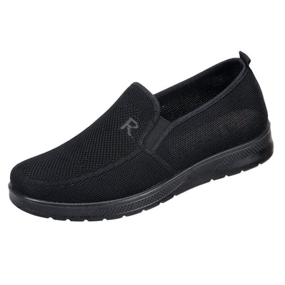 Polyurethane Men's Flying Woven Shoes Slip-on Soft Bottom - Evans creations LLC
