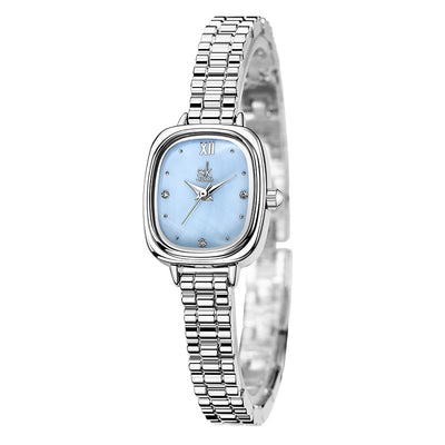 Steel Belt Waterproof Quartz Small Square Watch - Evans creations LLC