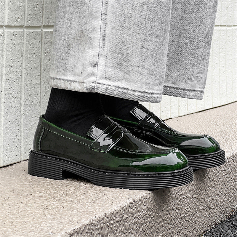 Hong Kong Style Thick-soled British Style Leather Shoes Spring And Autumn Single-layer Shoes - Evans creations LLC