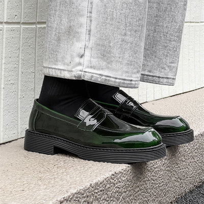 Hong Kong Style Thick-soled British Style Leather Shoes Spring And Autumn Single-layer Shoes - Evans creations LLC