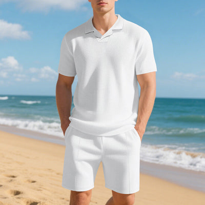 Loose Polo Shirt Casual Short-sleeved Shorts Suit - Evans creations LLC
